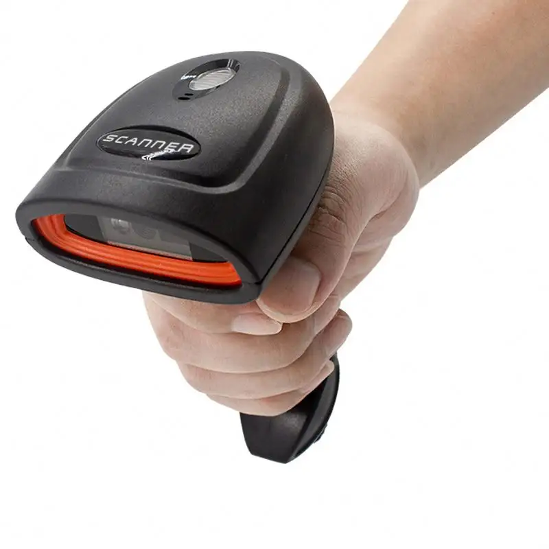 Handheld Draagbare Draadloze Scanner Bt 2D Qr Barcode Scanner Voor Supermarkt Winkel Pos Systeem