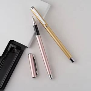 Luxury Professional Elegant Promo Black <b>Roller</b> Metal Ballpoint Pens Logo Slogan Branded Aluminum Alloy Pen - Product Image 3