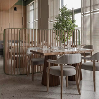 Songdesign Tables à manger au design moderne et luxueux Ensemble de chaises Mobilier de restaurant commercial en bois massif pour hôtels cafés fermes