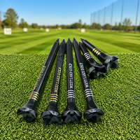 Tees de golf en plastique durables OEM en gros, conception à 4 griffes, diverses tailles, incassables pour la pratique et l'approvisionnement des terrains