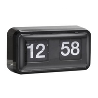 Horloge mécanique rétro blanche à affichage numérique, fonctionnant sur piles, à pages tournantes, modèle de bureau innovant et élégant # HY-F093-W