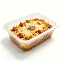 Boîtes en plastique personnalisables, jetables, sans BPA, pour bento, nouilles de riz, repas rapides, recyclables, de qualité alimentaire, pour l'emballage alimentaire