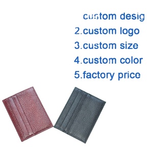Portefeuille en cuir véritable avec logo personnalisé pour homme, porte-cartes de crédit en cuir véritable - Product Image 3