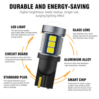 RCJ Super Bright 2835 SMD Canbus W5W 194 168 LED Ampoules de voiture Nouvel état T10 LED Éclairage intérieur de voiture