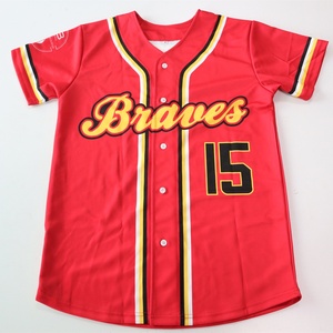 Biểu Tượng Tùy Chỉnh Boston <span class=keywords><strong>Red</strong></span> Jersey 100% Polyester V Cổ Bóng Chày & Softball Mặc Với Đầy Đủ Nút - Product Image 6