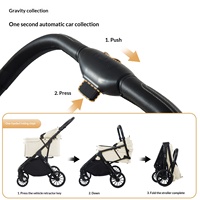 Poussette pliable BNDC pour animaux de compagnie, à ouverture automatique par gravité, grand espace, pour chiens et chats, chariot de voyage extérieur