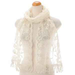 ผ้าคลุมไหล่ผ้าฝ้ายโพลีเอสเตอร์น้ำหนักเบาสำหรับผู้หญิง + ผ้าไนลอนสไตล์จีนลายแมวและดอกไม้ที่วาดด้วยมือผ้าพันคอลายลูกไม้สุดเท่ - Product Image 2