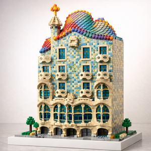 Bloques de Construcción de Plástico Personalizados DIY de la Sagrada Familia de Gaudí, España, para Regalo de Recuerdo para Adultos y Niños - Product Image 3