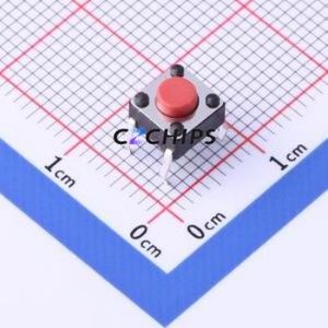TSD001A04326A08 Tactile Switch Through hole Component (THT)-4P,6x6mm Switch Round Button 2.6N Through Hole 6mm - Product Image 1