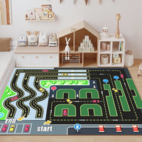 Tapis colorés sans perte antidérapant petit tapis de chambre d'adolescent fausse laine doux mignon dessin animé tapis