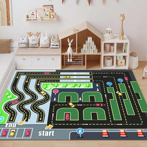 Tapis colorés sans perte antidérapant petit tapis de chambre d'adolescent fausse laine doux mignon dessin animé tapis - Product Image 3