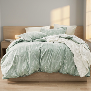 Parure de lit 3 pièces imprimée style western floral pour lit Queen, avec couette réversible garnie de duvet d'oie et 2 taies d'oreiller, literie toutes saisons - Product Image 3