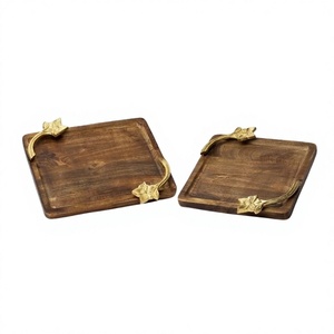 Plateau de service carré en bois de qualité supérieure, fait main, pour chocolats, nouveau plateau de service en bois très vendu - Product Image 1