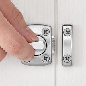 Loquet rotatif en alliage de zinc pour portes et fenêtres coulissantes, verrou antivol à boucle fixe pour cuisine et salle de bain - Product Image 2