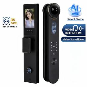 Cerradura Inteligente para Puerta con Videoportero, Reconocimiento Facial 3D, WiFi, Zigbee, Huella Dactilar y Cámara, Compatible con Puertas de Madera, Marca Ai Tuya - Product Image 1