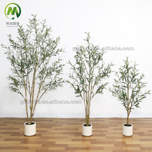 Albero di olivo artificiale in pentola finto impianto in vaso interno con foglie realistiche alto in finta seta pianeta di oliva per ufficio arredamento interno - Product Image 3