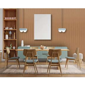 Panneau mural à lattes en MDF de 18 mm, panneau de décoration intérieure moderne à rainures pour le salon, la chambre à coucher, le bureau, solutions de design mural - Product Image 5