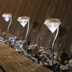Lampes solaires de jardin en forme de diamant, éclairage décoratif extérieur étanche à LED, alimenté par l'énergie solaire, pour cour, patio, jardin - Product Image 4