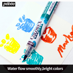 Pebeo 417410C Juego de 6 colores, rotuladores de Arte de acuarela, pincel suave, dibujo para pintar, pigmento, pintura, suministros de arte - Product Image 6