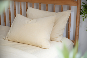 Luxury Cotton <b>Bedding</b> Set 4 Piece Stone-Washed Technology Custom <b>Bedding</b> Size Yellow Pinstripes Style Pattern Eco-Friendly - Product Image 5