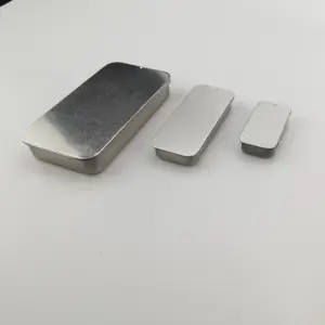 Wholesale Free Sample Rectangular Sliding Tin Can For Mints Candy Storage 8cm X 3.5cm X 1.1cm Custom Printing