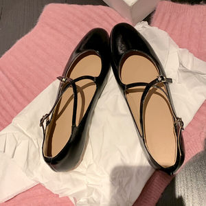 XINZI – chaussures plates en cuir de vache à bout rond pour femme, chaussures d'été confortables et à lanières croisées de 1.5cm - Product Image 3