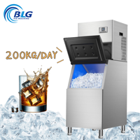 Machine à glaçons BLG à corps divisé de capacité moyenne, production de 200 kg/24h, glaçons uniformes et propres pour restaurants, supermarchés et petits commerces de détail