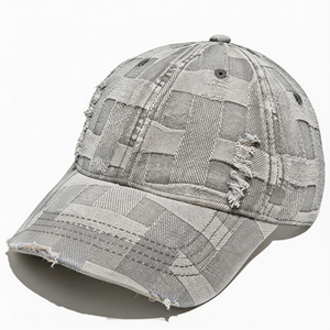 Gorras de Béisbol de Estilo Vintage, Personalizadas con Logotipo, de Alta Calidad, a Cuadros, Desgastadas, de Mezclilla, Ajustables, de Perfil Bajo - Product Image 3