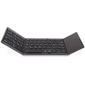 Keyboard Bluetooth nirkabel ramping, Keyboard lipat Mini portabel untuk Touchpad Tablet PC
