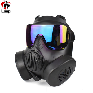 TPR Confortable Fit Sports Air Filtration Double Ventilateurs Tactique <span class=keywords><strong>Masque</strong></span> À Gaz Complet - Product Image 1