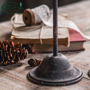 Vintage Iron Candlestick Black <b>Tall</b> Decorative Home Decoration for <b>Table</b> Entryway Wrought Metal Candle Holder - Product Image 5