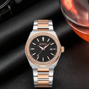 Reloj de Cuarzo para Hombre, Importado, NH35, Personalizado, de Lujo, con Bisel de Diamantes, Resistente al Agua 5ATM, de Cerámica, para Negocios - Product Image 4