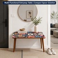 Bureau d'ordinateur néoclassique élégant et luxueux pour baie vitrée, idéal pour la maison, le bureau, la chambre, le salon, l'appartement ou l'étude