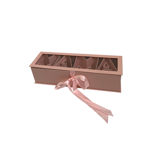 Rigid paperboard clear window rectangle luxury mother to my dear mom days mama flower box