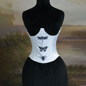 Corsé estilo corte europeo-americano para mujer, gótico vintage, ceñidor de cintura, prenda exterior con cordones, soporte de pecho, satén, para las cuatro estaciones - Product Image 2