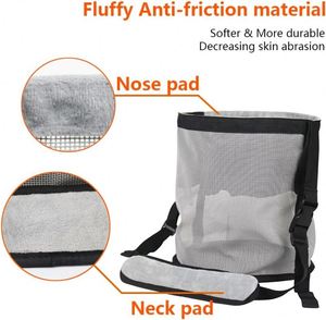 Muestra gratuita: Bolsa de alimento para caballos, muserola resistente con correa ajustable, almohadilla cómoda para el cuello, almohadilla para la nariz y malla de doble fondo impermeable. - Product Image 6