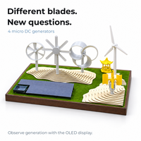 Modèle pédagogique de table de sable pour l'éducation STEM sur la production d'énergie hybride éolienne et solaire, les énergies renouvelables et l'équilibre carbone