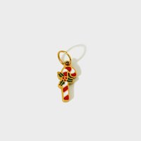 Pendentif canne magique en acier inoxydable 316 goutte à goutte d'huile série Noël Pendentif mignon DYO Accessoires faits maison Pendentif