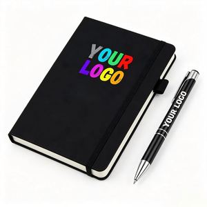 Custom Logo Hardcover Notebook <b>A5</b> A6 PU Leather Gift Logo Unique Notebook Journal Plan Book Notebooks Customizable - Product Image 1