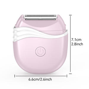 Nueva depiladora eléctrica <span class=keywords><strong>para</strong></span> las áreas íntimas de las mujeres Afeitadora de vello portátil <span class=keywords><strong>para</strong></span> axilas y piernas con batería seca - Product Image 2