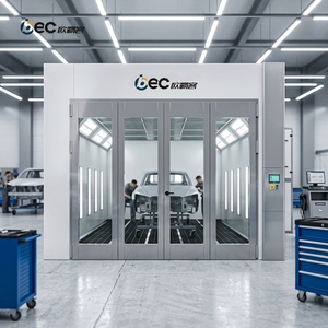 Cabine de peinture avec <span class=keywords><strong>rampe</strong></span> d'accès intégrée, chauffage électrique/diesel et éclairage <span class=keywords><strong>LED</strong></span>, cabine de pulvérisation personnalisée - Product Image 6