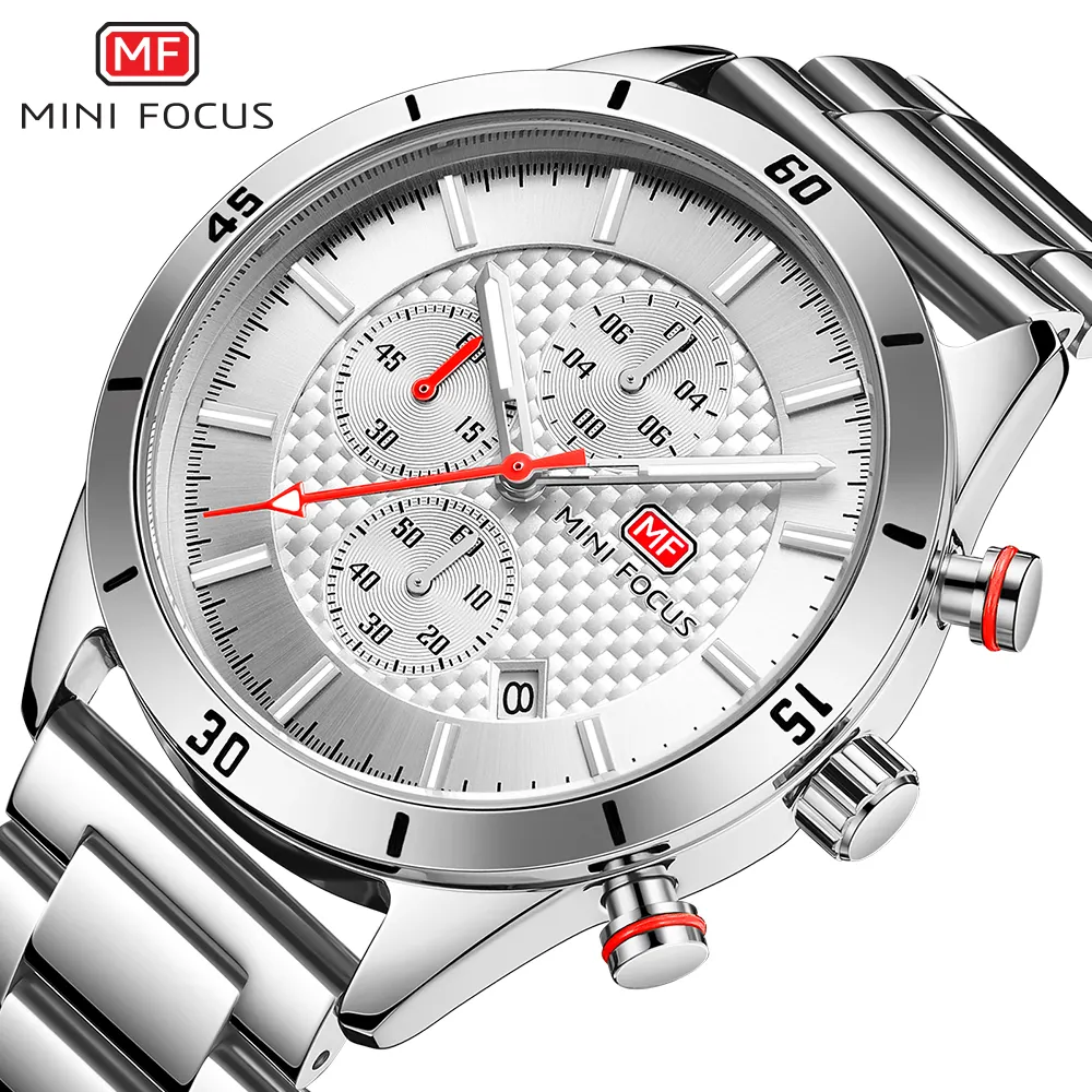 Mini Focus MF0283G Amazon Brand Quartz Wrist Watches Chrono Luxury Steel Mens Sport Watch Bands