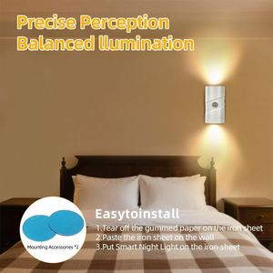 <b>Sensor</b> Night <b>Light</b> Body Induction Intelligent Remote Control Magnetic Suction Night Baby Feeding Charge Endurance Wall Lamp - Product Image 3