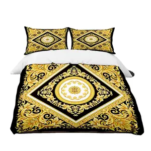 screen print bed sheets Hot Sale Luxury 3D Polyester Microfiber Printed Colorful Duvet Cover Sets funny bulk bed sheets