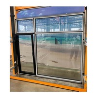 Ventana de Aluminio de Lujo con Marco Delgado y Rejillas, Triple Acristalamiento, Rotura de Puente Térmico, Eficiente Energéticamente