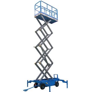Plataforma de trabajo aéreo elevadora de tijera eléctrica autopropulsada de 8M para posicionar y tirar mesas elevadoras a la venta - Product Image 2