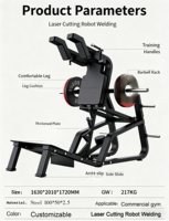 Machine à Squat Super Hack à Charge de Poids Commerciale, Équipement de Fitness Robuste pour la Musculation des Jambes et l'Entraînement de la Force du Bas du Corps