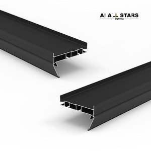 Profils en aluminium pour plafond tendu, profilés souples pour plafond de maison d'hôtes, luminaires LED à double rail, rideaux, profilés en aluminium - Product Image 1