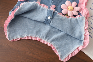 Ensemble <span class=keywords><strong>3</strong></span> pièces pour filles à imprimé floral, coupe ample, confortable pour <span class=keywords><strong>les</strong></span> jeux quotidiens des tout-petits - Product Image 5