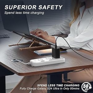 Cargador de pared tipo <span class=keywords><strong>C</strong></span> PD de 45 W carga súper rápida <span class=keywords><strong>USB</strong></span> <span class=keywords><strong>C</strong></span> para Samsung para Galaxy S23 S22 eléctrico con 45 vatios 3,0 almacén de EE. UU. - Product Image 6